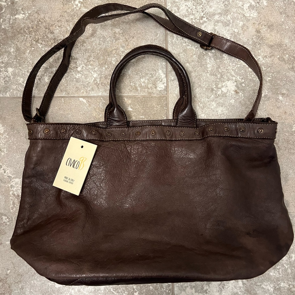 Civico 93 Made In Italy Leather Shoulder Bag